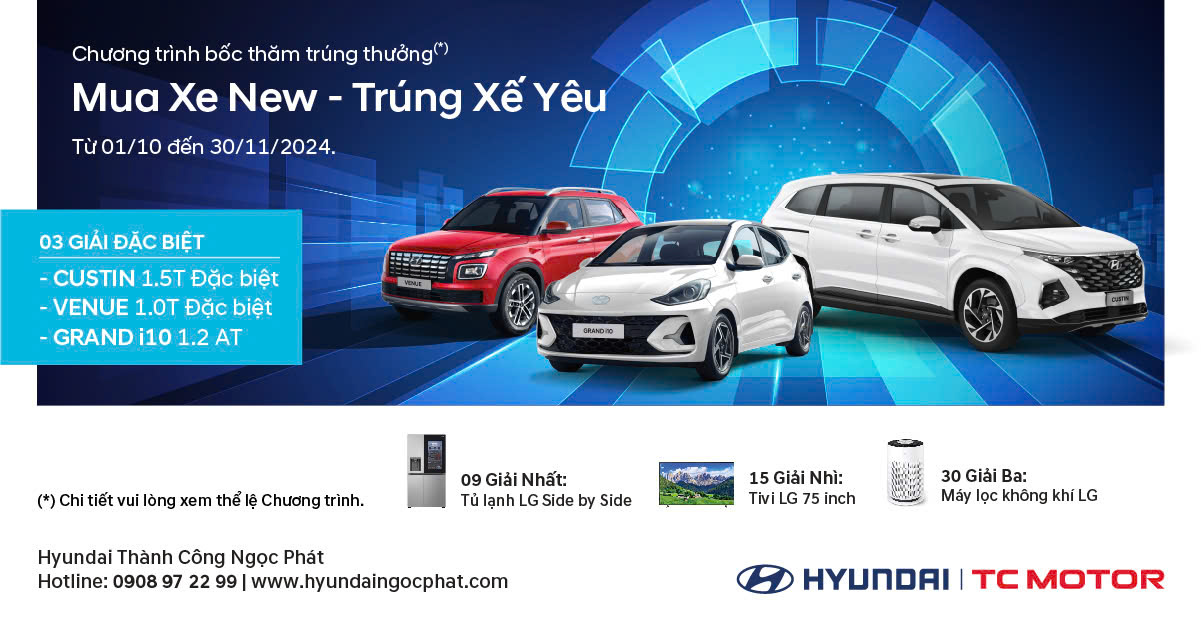 Chương trình: Mua Xe New – Trúng Xế Yêu