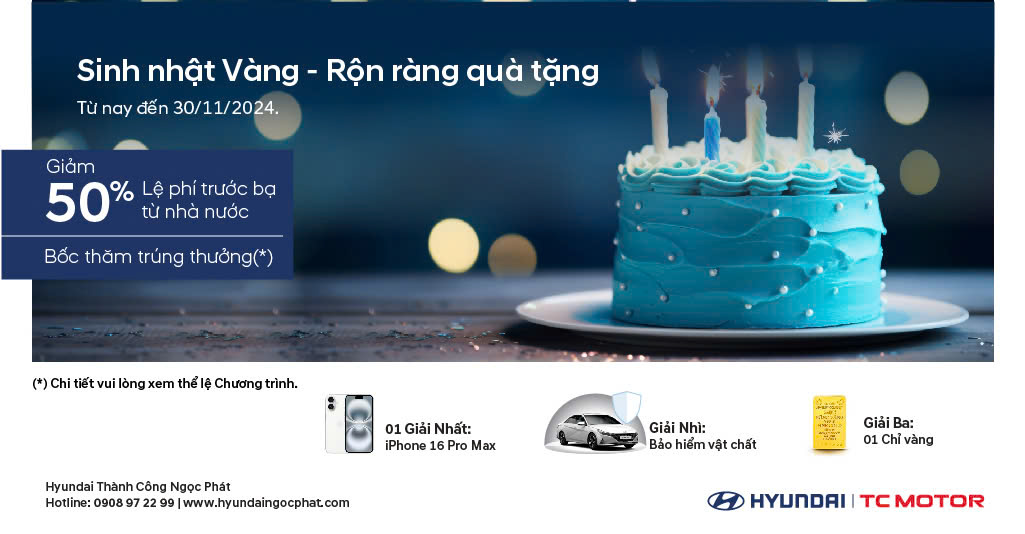 SINH NHẬT VÀNG - RỘN RÀNG QUÀ TẶNG