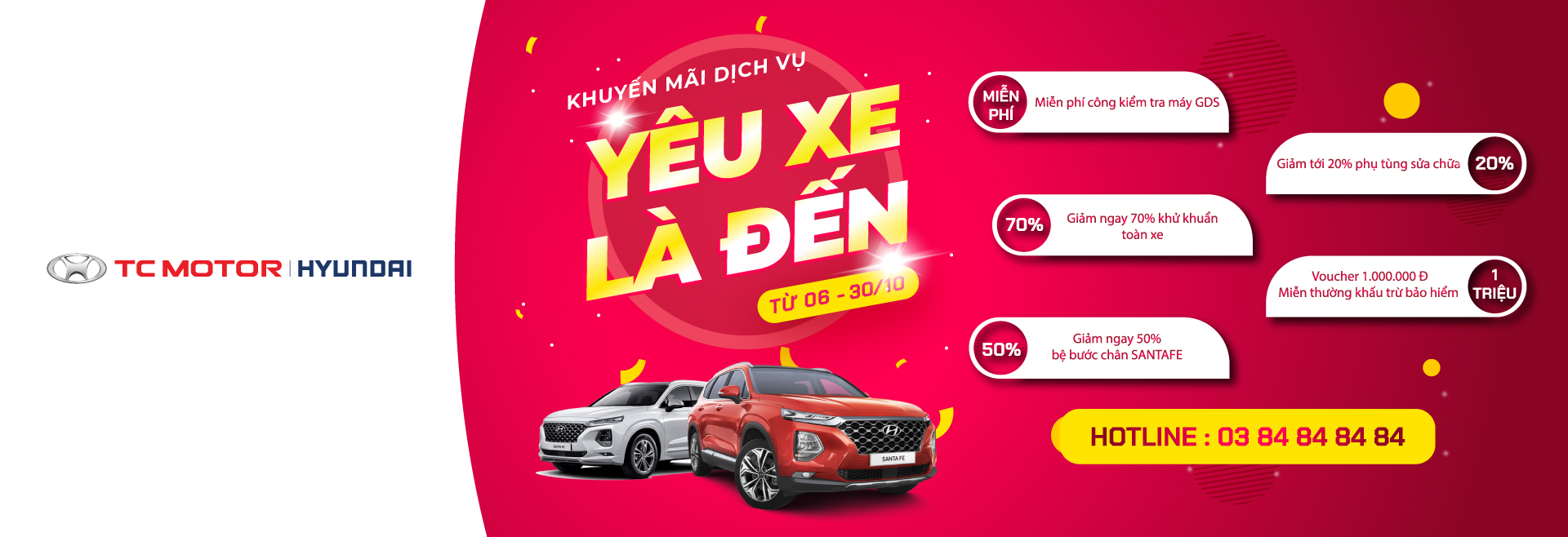 Chương trình khuyến mãi dịch vụ : YÊU XE LÀ ĐẾN