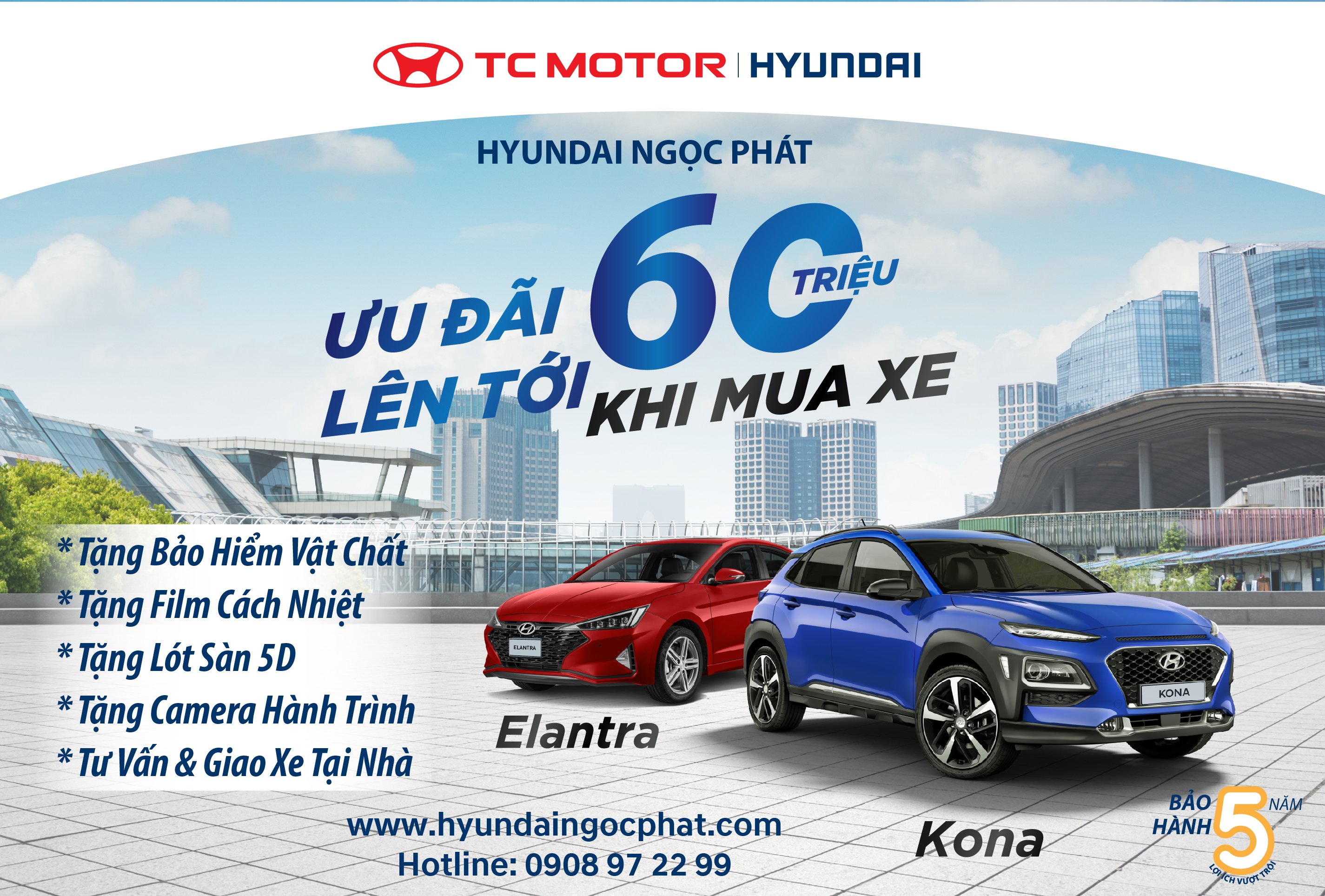 KHUYẾN MÃI LÊN ĐẾN 60 TRIỆU ĐỒNG DÀNH CHO DÒNG XE KONA & ELANTRA