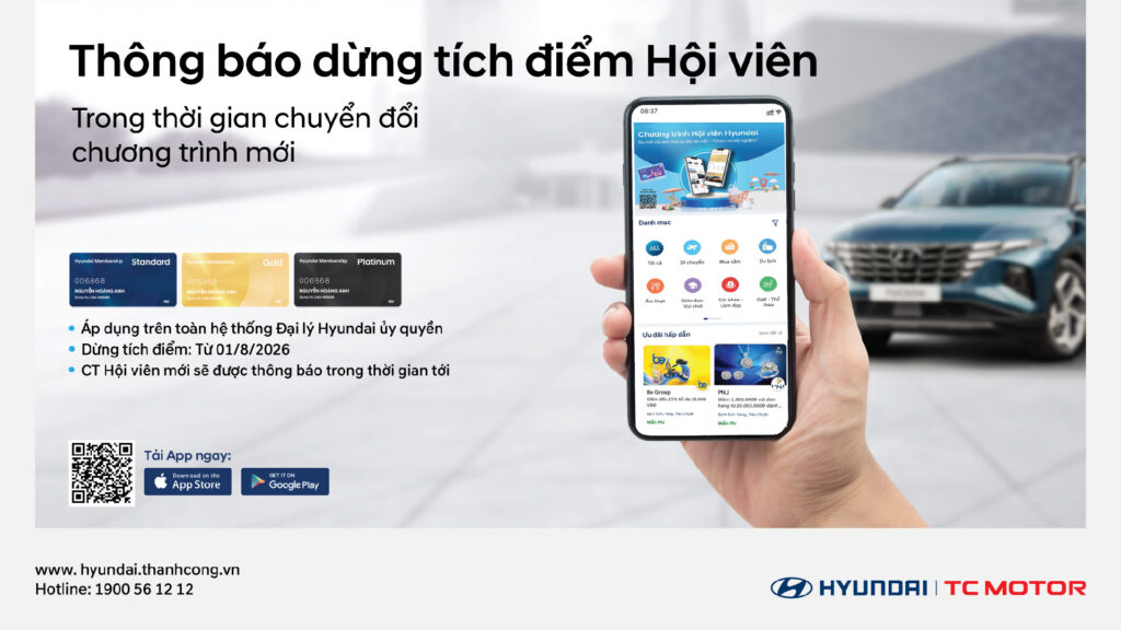 Thông Báo Điều Chỉnh Chương Trình Hội Viên Hyundai