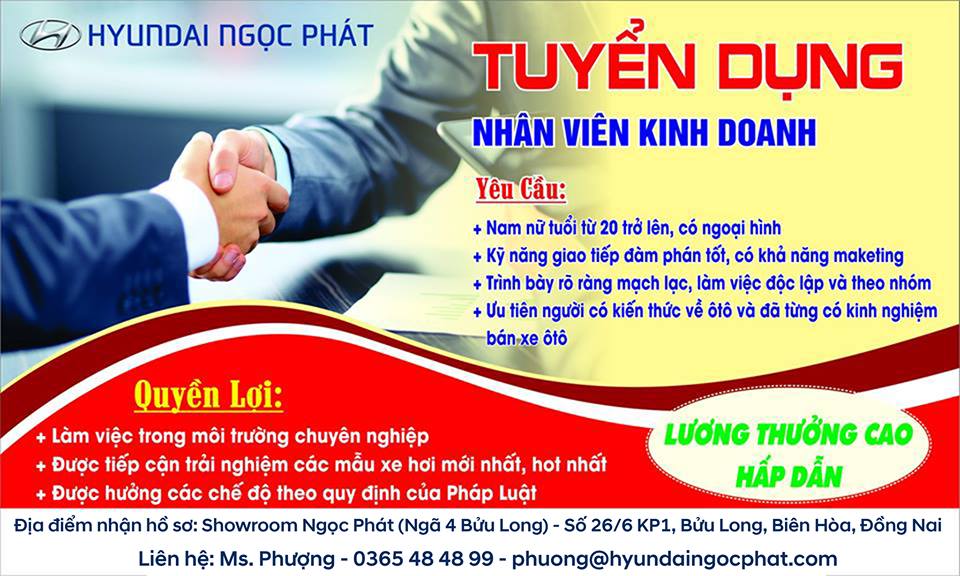 Tuyển dụng Tháng 5