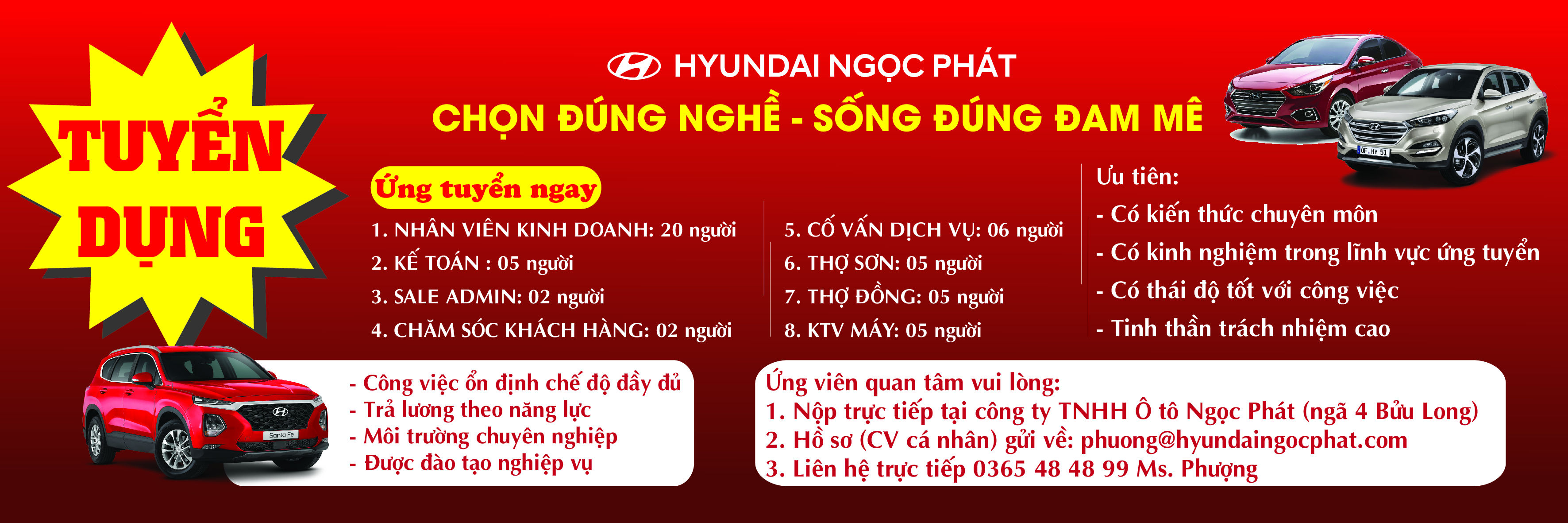 Tuyển dụng tháng 5 & 6