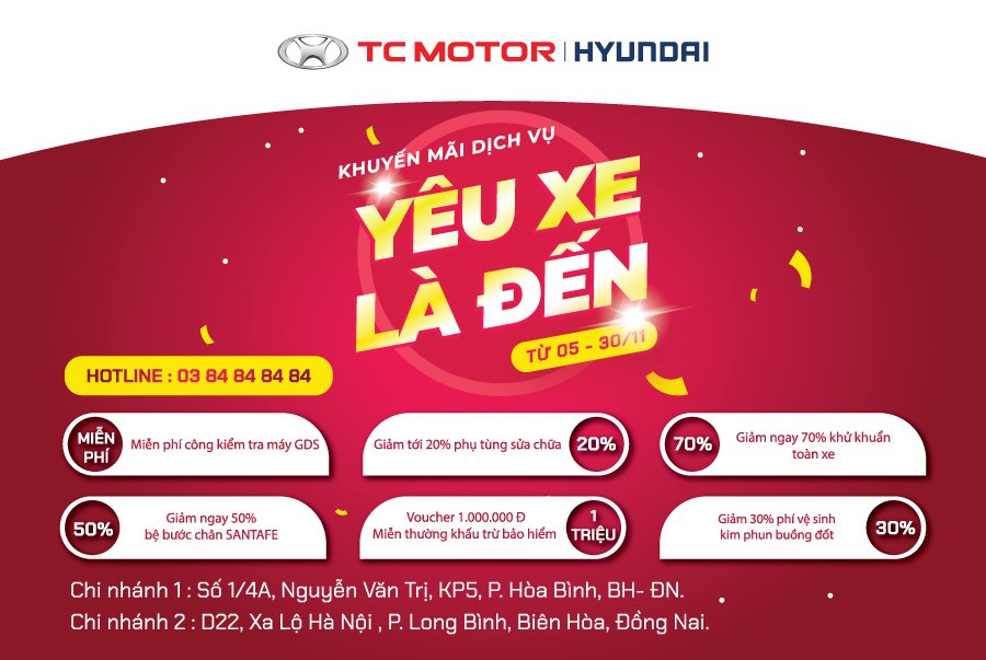 KHUYẾN MÃI DỊCH VỤ THÁNG 11 : YÊU XE LÀ ĐẾN LẦN 2