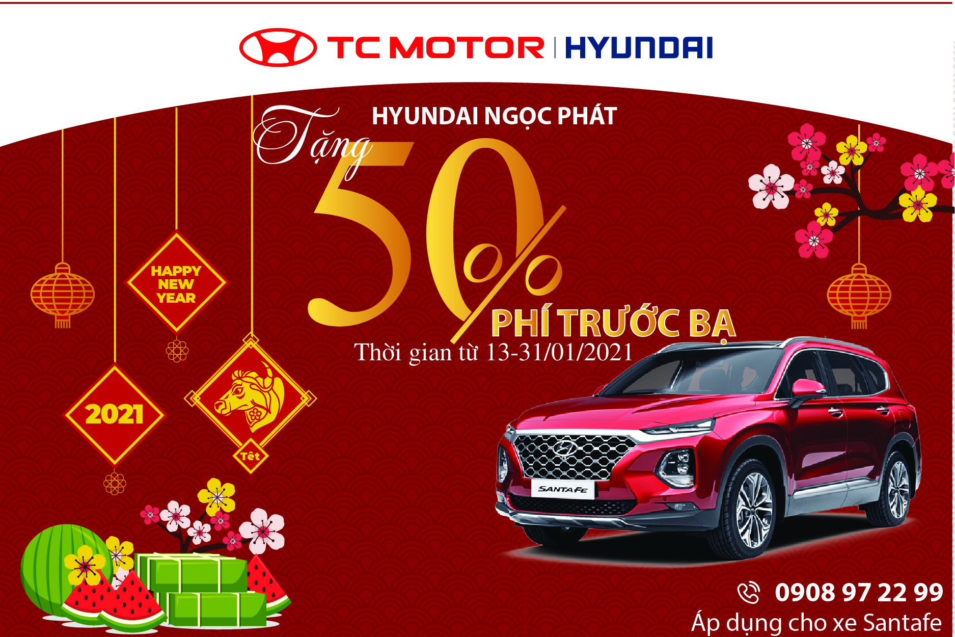 HYUNDAI HỖ TRỢ PHÍ TRƯỚC BẠ
