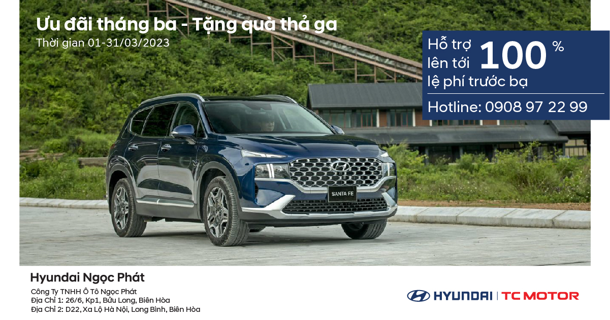 ƯU ĐÃI LÊN ĐẾN 100% LỆ PHÍ TRƯỚC BẠ